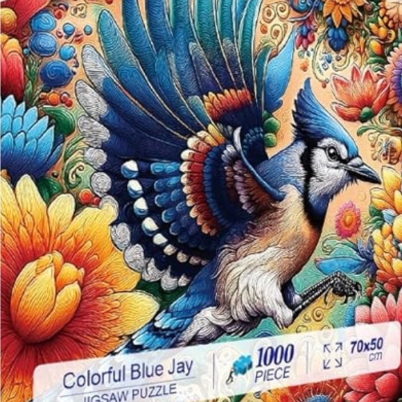 Blue Jay Bird Puzzle 1000 pieces - Picture 2 of 3